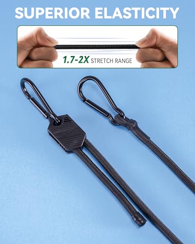 Sangles élastiques noires à élasticité supérieure et longueur réglable - 5