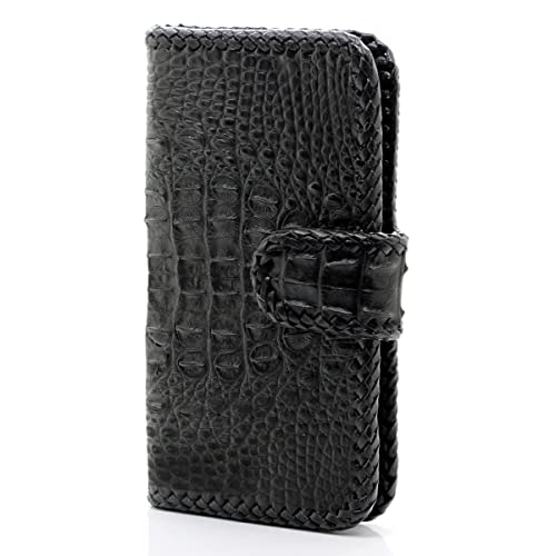Amazon.co.jp: iPhone14Pro 用 ケース 手帳型 クロコダイル ワニ革