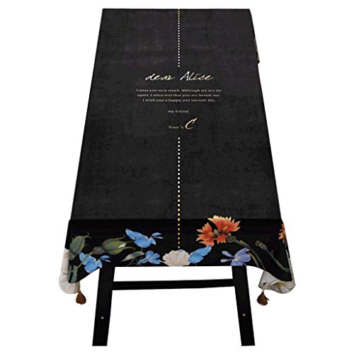 Nappe de table rectangle 140x200 cm en velours imperméable - 2