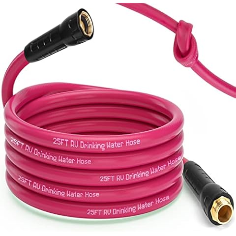 WELLUCK 25 FT RV Water Hose - Food Grade Drinking Water Hose- Phthalate, BPA Free Hose - Anti Kink and Flexible Garden Hose for RV Camper and Marine Use- Purple, 5/8inch Diameter Cover