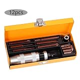 Justech 12 sztuk wkrętaków udarowych 1/2" wkrętaki udarowe ręczne wkrętaki udarowe zestaw wkrętaków udarowych Heavy Duty z rowkiem krzyżowym sześciokątnym