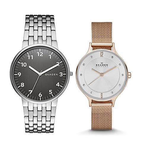 �X�J�[�Q�� SKAGEN �y�A�E�H�b�` ANCHER KLASSIK 2�{�Z�b�g �V���o�[ �s���N�S�[���h �X�e�����X �r���v �����Y ���f�B�[�X ���j�Z�b�N�X SKW6247 40mm SKW2151 30mm [�N���[�j���O�N���X �}�C�N���t�@�C�o�[�t
