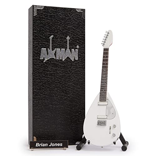 Brian Jones The Rolling Stones – Réplique de guitare miniature - Les Beatles, Paul McCartney, John Lennon, RIngo Starr, George Harrison Brian Jones The Rolling Stones - Réplique de guitare miniature