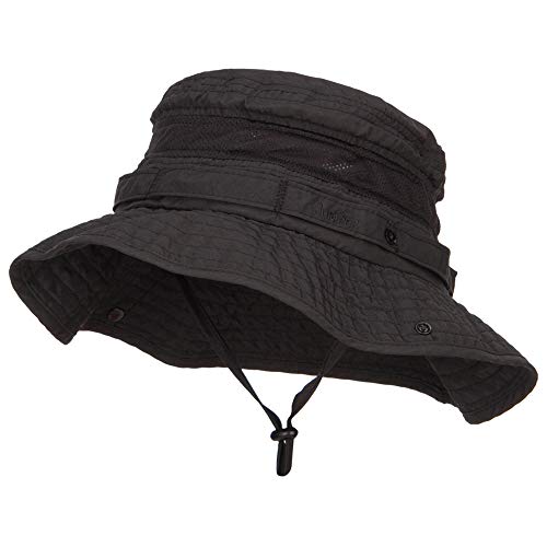 Mega Cap Big Size Talson UV Boonie Hat - Black XL