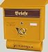 Produktbild Retro Design Briefkasten, Motiv mit Zeitungsrolle, Flachdach mit Katalogeinwurf,