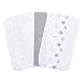 Trend Lab 3 Pack Jumbo Burp Cloth Set, Safari Gray