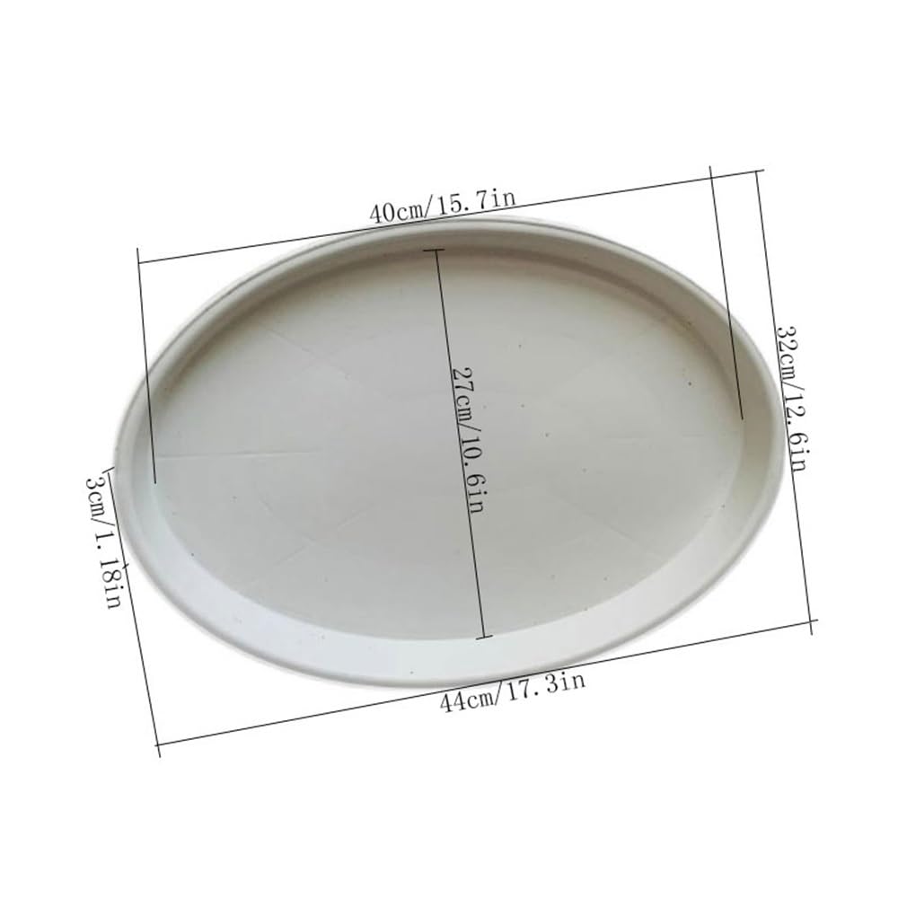 Versatile Grande sottovaso ellittico in plastica