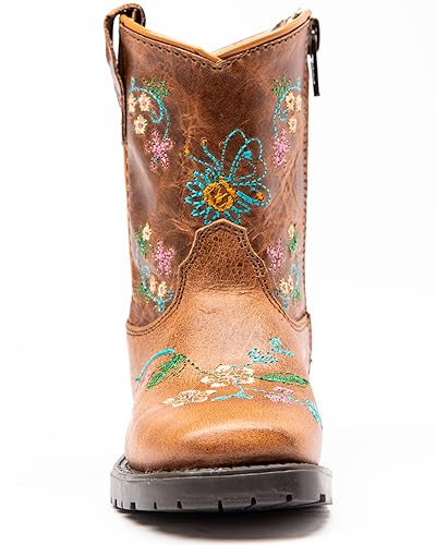 Shyanne Toddler-Girls' Floral Western Boot Square Toe - 438334