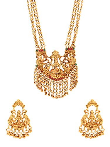 Yellow Chimes Jewellery Set for Women and Girls | Gold Temple Jew...