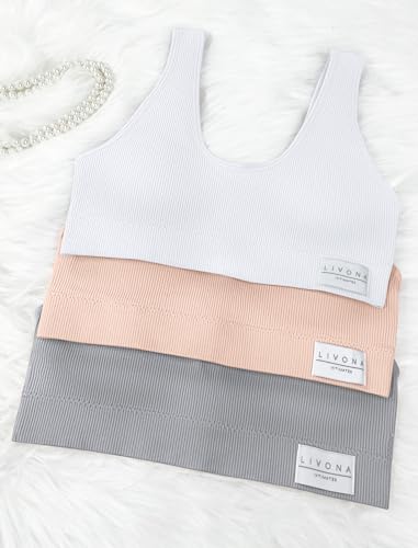 Training Bras for Girls 6-14 Sports Seamless Bra with Removable Padding Bras4