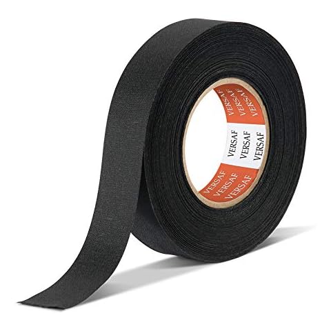 VERSAF Wire Harness Automotive Cloth Tape - Adhesive High Noise Resistance Heat Proof Chemical Fiber Fabric Electrical Tape for Wrapping Wiring Harness/Insulation/Car Engine (0.75″82′Pack of 1 Piece) Cover