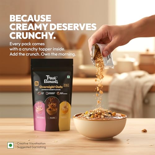 Image of True Elements Overnight Oats - Inspired By Dessert Flavours 372gm