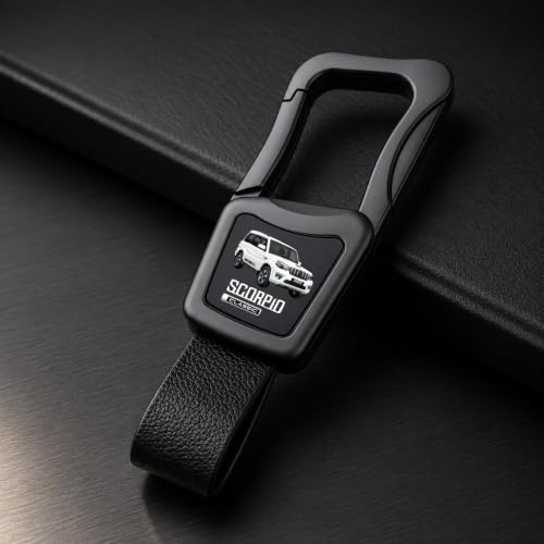 Image of Greenworld Scratch proof Fob Key Heavy Duty Keychain Compatible With New Mahin-dra Scorpio /bolero /xuv700 /xuv300 /3xo with new mahin-dra logo