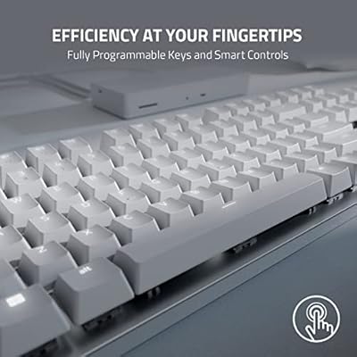 Razer Pro Type Ultra Wireless Mechanical Keyboard: Silent, Linear Switches - Ergonomic Design - HyperSpeed Technology - Connect up to 4 Devices - Fully Programmable Keys & Smart Controls