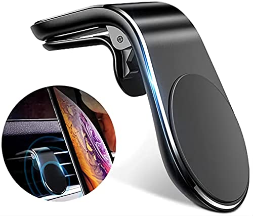 Generic Magnetic Phone Car Mount Bracket Air Vent Mount Strong 5N62 Magnets Hands Free 360 Degree Rotation Cell Smart Phone GPS Tablet Holder for Car for iPhone Samsung LG Nokia Pixel (Black, 1)