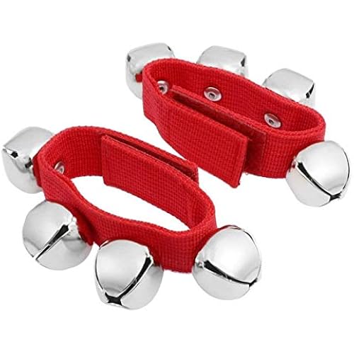 Coolrunner 2pcs/4pcs Band Wrist Bells Christmas Musical Tambourine Wrist