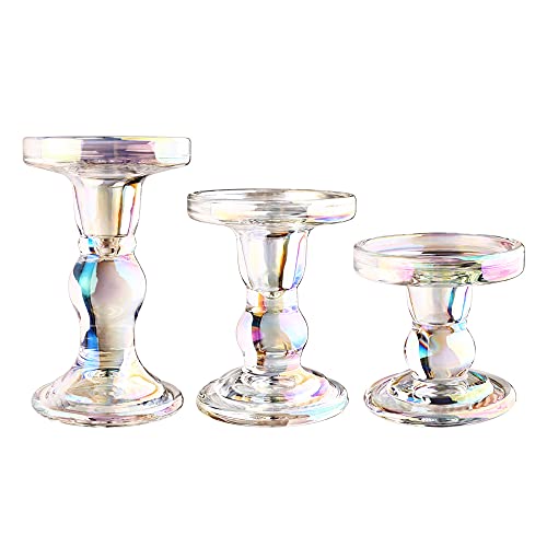 Btgllas 3-Piece Set Of Glass Candlestick thumb #2