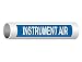 ComplianceSigns.com Instrument Air (White Legend On Blue Background) Pipe Label Decal, 8x2 inch 5-Pack Vinyl for Pipe Markers