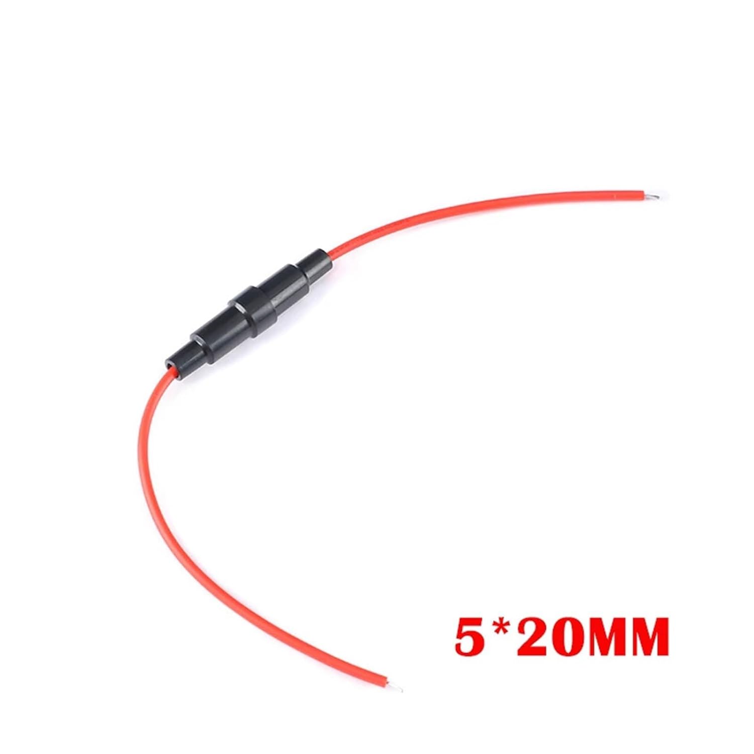 5Pcs Fast-Blow Screw Type AGC Inline Tube Fuse Holder 250V 15A 22AWG for Glass 5X20mm 6X30MM(5x20mm Fuse Holder)