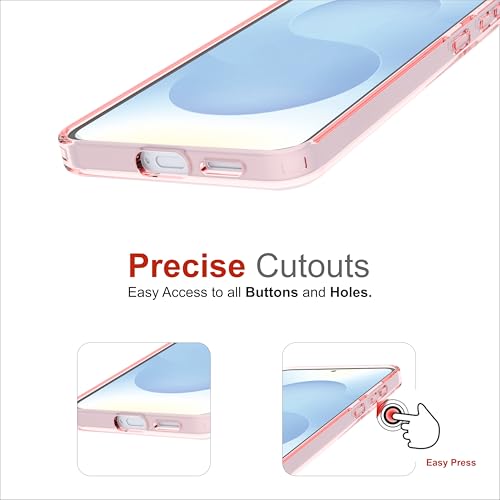 Image of Case for Samsung Galaxy S25 Plus with Mag-Safe, [Anti-Yellowing Technology] [Military Grade Drop Protection] Shockproof Slim Hybrid Phone Case for Samsung Galaxy S25 Plus 5G - Crystal Pink