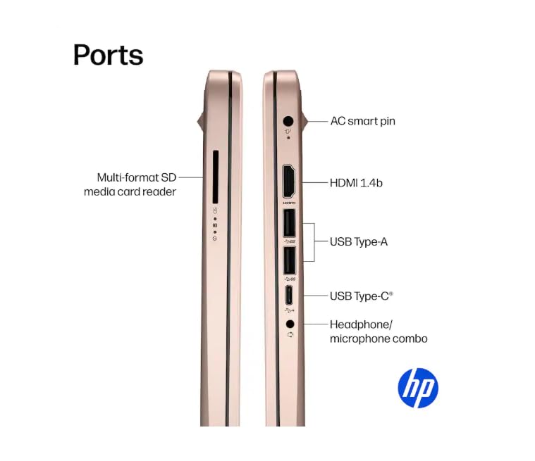 Image of HP 14 inch Business Laptop Computer with 1-Year Office 365, Intel Quad-Core N150 Processor, 4GB RAM 128GB UFS, Windows 11 Home, PLUSERA Earphones, Pale Rose Gold