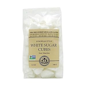 India Tree Pure White Sugar Cubes , All-Natural Gourmet Sweetener for Coffee, Tea, and Baking , 12 Oz Bag (Pack of 1)