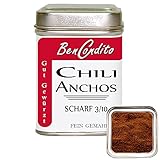 Bencondito - Ancho Chili gemahlen - mildes Chilipulver aus Poblano Ancho Chilischoten 80g Dose