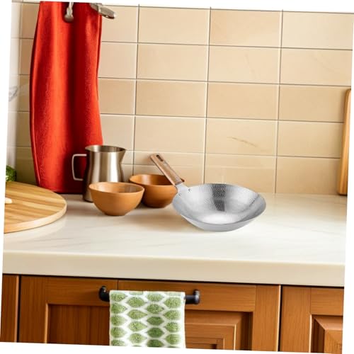 Wok de acero inoxidable Garneck para cocinar en casa miniatura 4