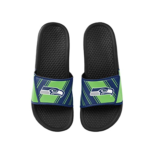 Image of FOCO mens NFL Team Logo Legacy Sport Slide Sandals