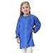 Yongan Infantil Pintura Delantal, Impermeable Manga Larga Arte Batas con Bolsillo Delantero para Cocina y Aula para 5-16 Años - Azul Oscuro, m(5-8y)