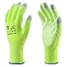 Produktbild BWOLF CHARM Unisex 12/60 Paar Arbeitshandschuhe Herren/Arbeitshandschuhe Damen, Touchscreen Handschuhe mit robuster Polyurethan Beschichtung (10 (12 paar), Gelb)