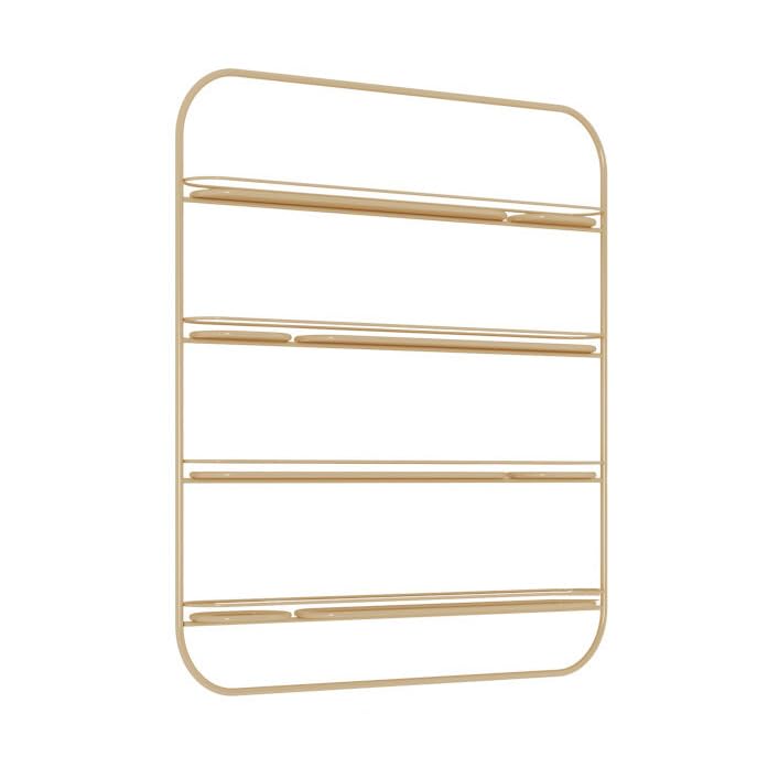 Organizzatore per Smalti Minimalista E Moderno, Scaffali A Parete in Metallo A 4 Livelli per Smalti E Oli Essenziali, Ideale per La Casa O Il Salone di Bellezza,d'oro