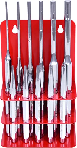 Eclass-No. 21040702 KS Tools 156.0180 Serie di Cacciaspine e Punzoni 17 Pezzi, In Cassetta di Metallo