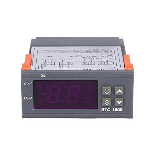 Temperature Controller, All Purpose Digital Thermostat with Temperature Sensor Probe for Fermentation Freezer Aquarium (110-220VAC)
