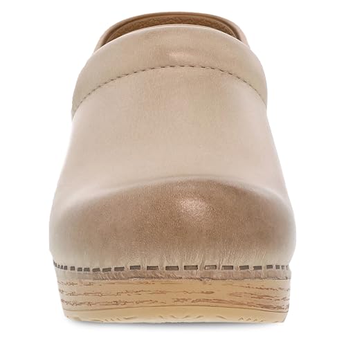 Dansko Women’s Professional Slip-On Clogs –Rocker Sole and Arch Support for Comfort-Ideal for Nursing, Food Service, HealthcareSand Milled Burnished 8.5-9 M US by Dansko - Image 4