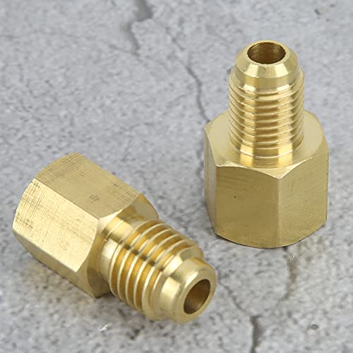 2 Stück 1/2 Acme Kühladapter Messingrohrverschraubung Kältemittelpumpenadapter Anschluss 1/4 Buchse auf 1/2 Stecker Reduzieradapter und 1/2 Buchse auf 1/4 Stecker Reduzieradapter