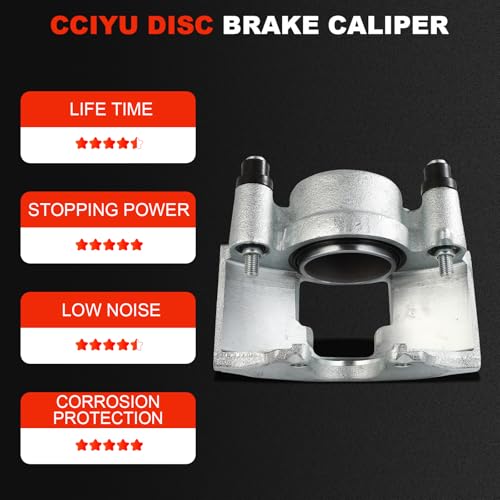 Image of cciyu Front Left Disc Brake Caliper Assembly w /o Bracket 18-4298 | For Chevy, For Dodge, For GMC Models - For C1500 Suburban, For C2500, For C2500 Suburban, For C3500