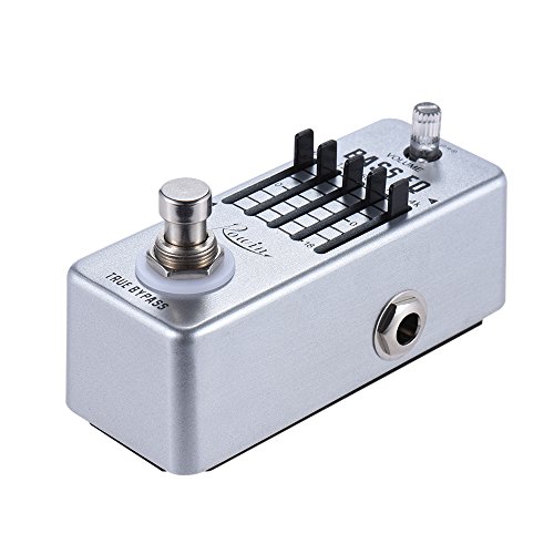 Moniss Pedal De Efeito Equalizador Da Guitarra Baixo Eq 5-Band Eq Aluminum Alloy Body True Bypass