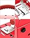 QWORK Lockout Tagout Lock Box, Portable Group Lock Box,12 Padlock Capacity, Acrylic Security Lock, Red