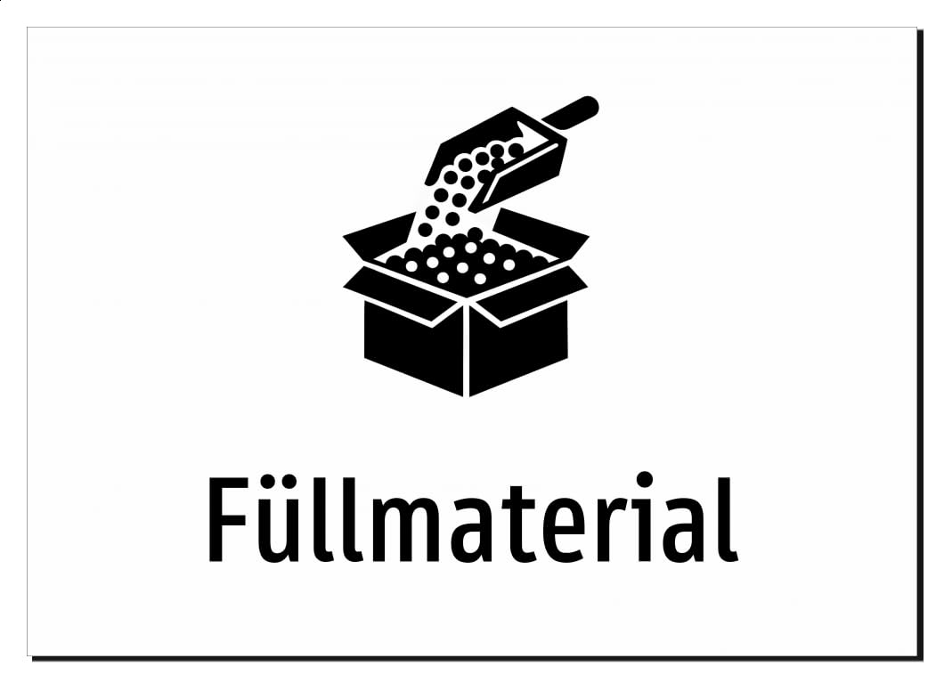 Füllmaterial – Aluminiumschild A3: 420x297mm – Mit Grafik und Text