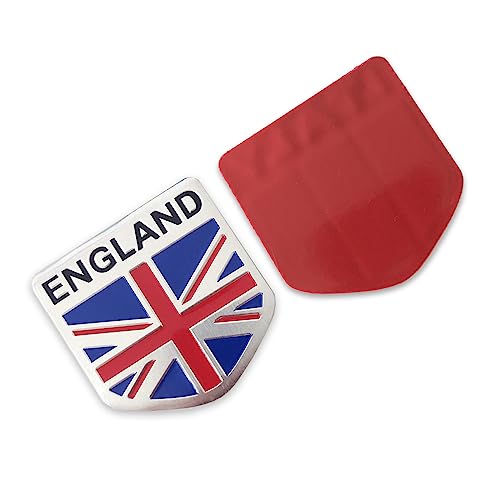 Image of British Flag Car Sticker England UK Flag Aluminium Car Stickers Auto Decals for Trucks Motorcycle Car Union Jack Flag Emblem Decal Badge International Flags Country Flags 1.97 inch (British)