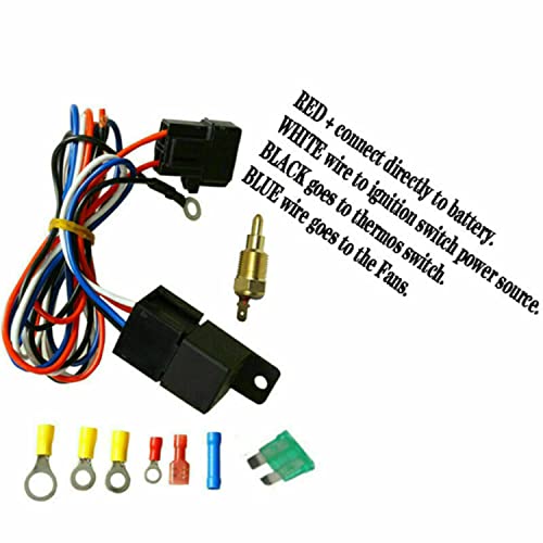 1967-1970 Ford Fairlane Falcon Mustang Ranchero Radiator, 1968-1970 Mercury Cougar 7.0L V8 Radiator, 3 Row Full Aluminium Radiator + 2 x 10 Inch Fans + Shroud + Thermostat Relay Kit by HKAUTOPART - Image 7