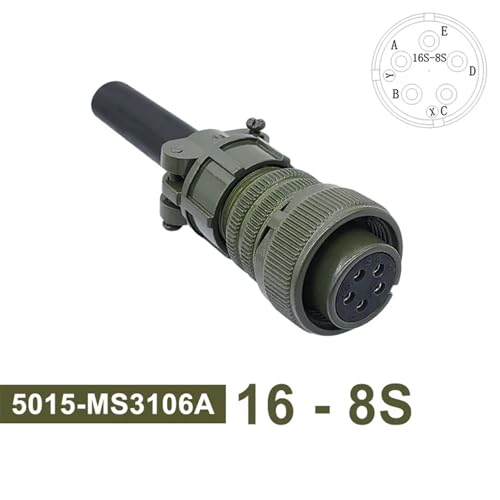 Conector circular MIL STD 5015 16-8 modelo MS3106 con ajuste preciso de alta durabilidad. 2