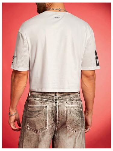 Men's Jersey Shirts Graphic Oversized Y2k Baggy Shirt Crew Neck Short Sleeve Crop Tee Tops2