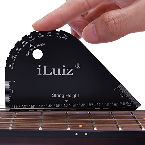 Guitar Action Gauge Fret Wear Checker Precision Fret Rocker Guitar String Height Gauge Laser Machined Luthier Tool - Iluiz #TOP3