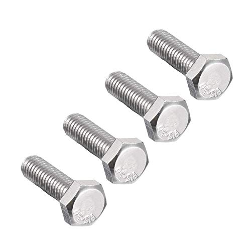 Image of 20 Pcs M6 Hex Bolt M6-1 x 20mm UNC Hex Head Screw Bolts A2-70(304) Stainless Steel Fully Threaded Hex Tap Bolts,Plain Finish,Fully Threaded (M6 x 20mm)
