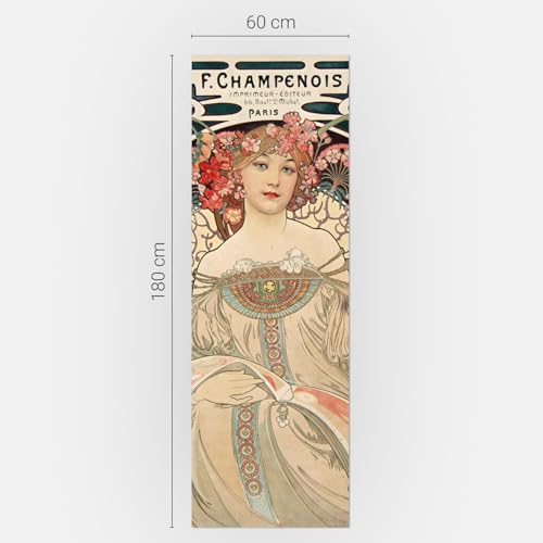 Pegatina adhesiva de diseño Alfons Mucha con acabado prémium 5