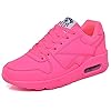 Dames Sneakers Pu Ademende Loopschoenen Lichte En Comfortabele Reisschoenen Mode Luchtkussen Casual Veterschoenen,Rood…