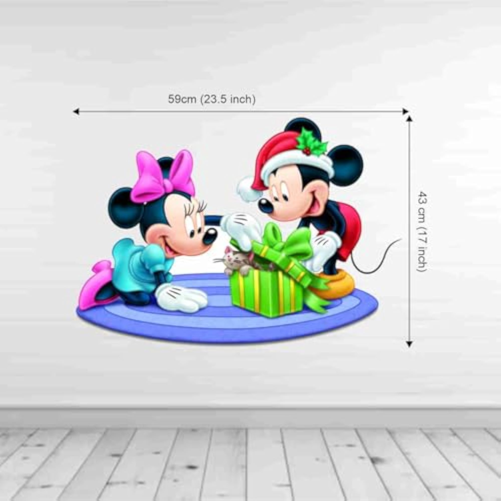 Mickey Mouse Wall Sticker, Multicolor Cartoon Design