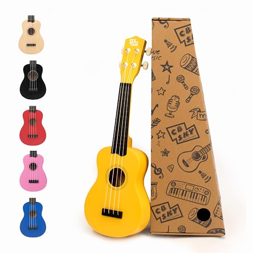 CB SKY Soprano Ukulele 21"/53cm for kids, beginners and students (Yellow)